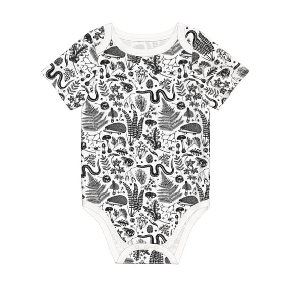 Balery Fall Forest Pattern Baby Climbing Clothes Infant Bodysuit Cute Infant Bodysuit Baby Romper-9M
