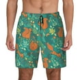 thumbnail image 1 of Balery Fall Forest Squirrel Mens Swim Trunks Swim Shorts for Men Quick Dry Inseam Beach Shorts with Compression Liner Pocket-Small, 1 of 9