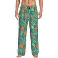 thumbnail image 1 of Balery Fall Forest Squirrel print Men's Pajama Pants,Ultra Lightweight Pjs,Lounge Pant-Large, 1 of 9