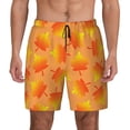 thumbnail image 1 of Balery Fall Maple Leaves Mens Swim Trunks Swim Shorts for Men Quick Dry Inseam Beach Shorts with Compression Liner Pocket-Small, 1 of 9