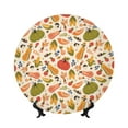thumbnail image 1 of Balery Fall Pumpkin Print Bone China Decorative Plate Ceramic Dinner Plates Art Crafts with Display Stand-10in, 1 of 6