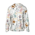 thumbnail image 1 of Balery Fall Rabbit Men's Women's UPF 50+ Sun Protection Lightweight Hoodie Performance Long Sleeve Shirt for Fishing Running-Small, 1 of 9