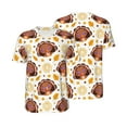 thumbnail image 1 of Balery Fall Turkey Baseball Jersey for Men Casual Button Down Shirts Short Sleeve Active Team Sports Uniform-Small, 1 of 9