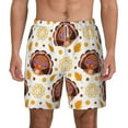 thumbnail image 1 of Balery Fall Turkey Mens Swim Trunks Swim Shorts for Men Quick Dry Inseam Beach Shorts with Compression Liner Pocket-Large, 1 of 9
