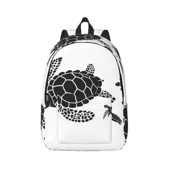Balery Family Of Sea Turtles Vintage Canvas Backpack for Men and Women - Large Capacity, Durable Travel Laptop Bag for School, Work, Hiking, and Outdoor Activities