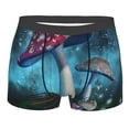 thumbnail image 1 of Balery Fantasy Mushrooms Men's Boxer Briefs, Soft and Breathable Cotton Underwear with nylon Waistband-Small, 1 of 9