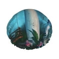 thumbnail image 1 of Balery Fantasy Mushrooms Shower Caps, Double Layer Waterproof Shower Cap, Double Layers Reusable Shower Cap With Soft Comfortable For Long Thick Hair Soft Bath Shower Hair Caps, 1 of 9