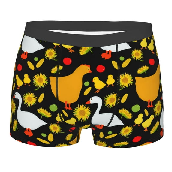 Balery Farm Goose Men's Boxer Briefs, Soft and Breathable Cotton Underwear with nylon Waistband-XX-Large