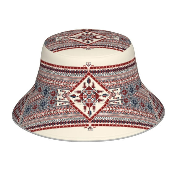 Balery Fashion Tatreez Sun Hats for Men Women Bucket Hat UPF 50+ Buckey Hat Boonie Hat Foldable UV Protection Hiking Beach Fishing Summer
