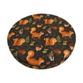 thumbnail image 1 of Balery Festive Squirrels Dark Forest Round Bar Stool Seat Covers Velvet Fabric Adjustable Protects from Scratches and Stains for 14-17 Inch Chair-13 inch, 1 of 7