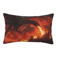 thumbnail image 1 of Balery Fiery Dragons Castle Attack Bedding Queen Pillow Cases - Envelope Closure - Soft Brushed Microfiber Fabric - Shrinkage and Fade Resistant Pillow Cases-16"x24", 1 of 6