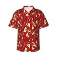 thumbnail image 1 of Balery Fire Extinguisher Print Men's Hawaiian Shirts Short Sleeve Beach Shirt Relaxed Fit Vacation Button Down Shirts-Small, 1 of 9