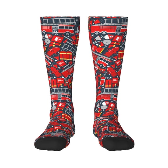 Balery Fire Sign Fun Novelty Socks Men'S Women'S Crew Socks Funny Crazy Novelty Socks Quirky And Cool Socks