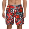thumbnail image 1 of Balery Fire Sign Mens Swim Trunks Swim Shorts for Men Quick Dry Inseam Beach Shorts with Compression Liner Pocket-X-Large, 1 of 9