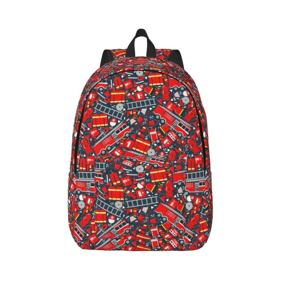 Balery Fire Sign Vintage Canvas Backpack for Men and Women - Large Capacity, Durable Travel Laptop Bag for School, Work, Hiking, and Outdoor Activities