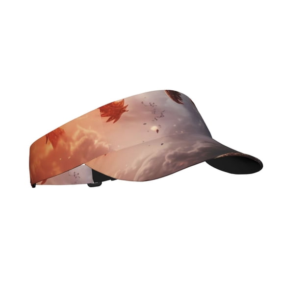 Balery Fire Sky Dragon Sport Wear Athletic Visor Sun Sports Visor Hat Visor Adjustable Cap for Women and Men (One Size)