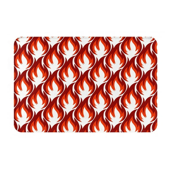 Balery Fire Symbols Doormat, Durable Flannel Fabric, Waterproof Stain and Fade Resistant, Low Profile,Indoor Outdoor Door Mats, Easy Clean Patio Entrance Mat, 16x24in