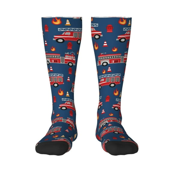 Balery Fire Truck 1 Fun Novelty Socks Men'S Women'S Crew Socks Funny Crazy Novelty Socks Quirky And Cool Socks