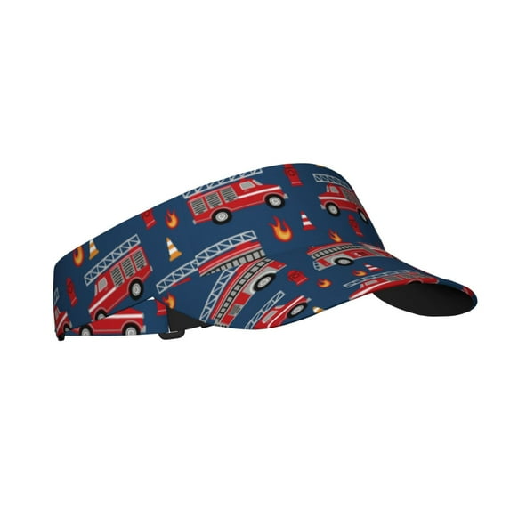 Balery Fire Truck 1 Sport Wear Athletic Visor Sun Sports Visor Hat Visor Adjustable Cap for Women and Men (One Size)