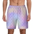 thumbnail image 1 of Balery Fish Scale1 Mens Swim Trunks Swim Shorts for Men Quick Dry Inseam Beach Shorts with Compression Liner Pocket-X-Large, 1 of 9