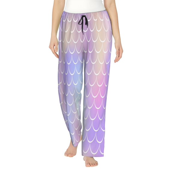 Balery Fish Scale1 print Women's Pajama Pants,Ultra Lightweight Pjs,Lounge Pant-Small