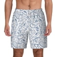 thumbnail image 1 of Balery Fitness Guru Mens Swim Trunks Swim Shorts for Men Quick Dry Inseam Beach Shorts with Compression Liner Pocket-XX-Large, 1 of 9