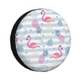 thumbnail image 1 of Balery Flamingo And Pineappletire Cover Waterproof Dust-Proof, Universal Spare Wheel Tire Cover For Trailer, Rv, Suv Truck And Vehicle Camper Accessories-14 Inch, 1 of 9