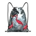 thumbnail image 1 of Balery Flamingo On The Jungle Pattern Drawstring Backpack Bag Sport Gym Sackpack Cinch Bags Pattern Drawstring Backpack Bag Sport Gym Sackpack Cinch Bags -Small, 1 of 6