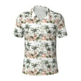 thumbnail image 1 of Balery Flamingo Palm Trees Printed Men’s Short Sleeve Polo Shirt, Midweight Men's Shirt,Golf Polo shirts -3X-Large, 1 of 8