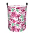 thumbnail image 1 of Balery Flamingo Round Laundry Basket with Handles Waterproof Freestanding Laundry Hamper for Clothes Toys in the Dorm and Family-Medium, 1 of 8