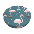 thumbnail image 1 of Balery Flamingo Velvet Round Bar Chair Cushion Cover Adjustable, Protects From Scratches And Stains, Soft & Washable Ideal For Wooden And Metal Stools - 14 Inch, 1 of 7