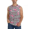 thumbnail image 1 of Balery Flamingos Men's Sleeveless Muscle Shirts Workout Tank Top, Moisture Wicking, Odor Protection-Large, 1 of 8