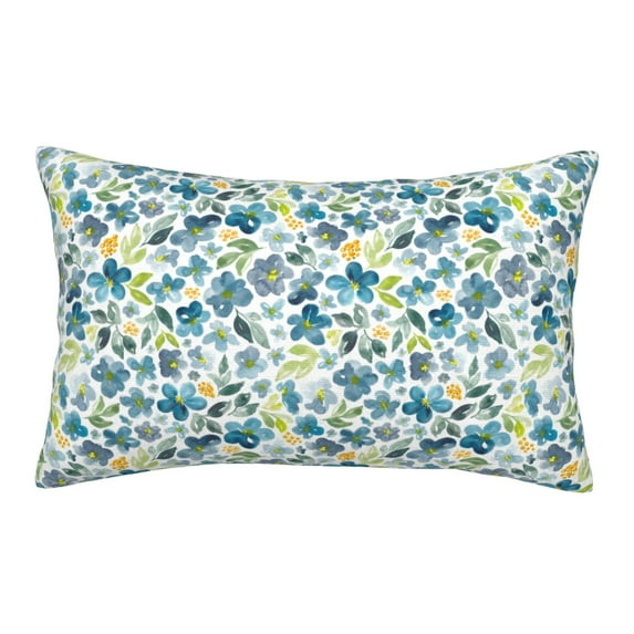 Balery Floral In Blue Bedding Queen Pillow Cases - Envelope Closure - Soft Brushed Microfiber Fabric - Shrinkage and Fade Resistant Pillow Cases-14"x20"