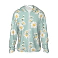 thumbnail image 1 of Balery Floral Daisy Men's Women's UPF 50+ Sun Protection Lightweight Hoodie Performance Long Sleeve Shirt for Fishing Running-XX-Large, 1 of 9