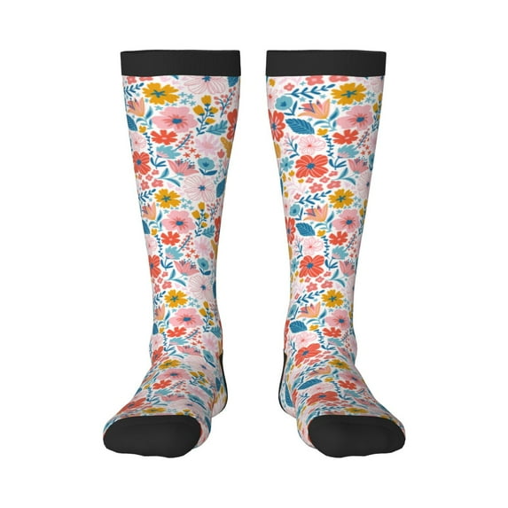 Balery Floral Ditsy Fun Novelty Socks Men'S Women'S Crew Socks Funny Crazy Novelty Socks Quirky And Cool Socks