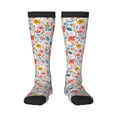 thumbnail image 1 of Balery Floral Ditsy Printed Novelty Socks Men's Women's Crew Socks Sports Socks Knee High Socks Cotton Socks Quirky and Cool Socks, 1 of 9
