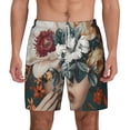 thumbnail image 1 of Balery Floral Head Dreamscape Mens Swim Trunks Swim Shorts for Men Quick Dry Inseam Beach Shorts with Compression Liner Pocket-X-Large, 1 of 9