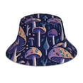 thumbnail image 1 of Balery Floral Hippie Mushrooms Sun Hats for Men Women Bucket Hat UPF 50+ Buckey Hat Boonie Hat Foldable UV Protection Hiking Beach Fishing Summer, 1 of 9