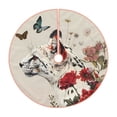 thumbnail image 1 of Balery Floral Leopard Butterflies Printed Christmas Tree Skirt , Merry Christmas Party Christmas Tree Decoration,Adjustable Tree Skirt-48", 1 of 6