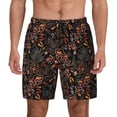 thumbnail image 1 of Balery Floral Mens Swim Trunks Swim Shorts for Men Quick Dry Inseam Beach Shorts with Compression Liner Pocket-3X-Large, 1 of 9