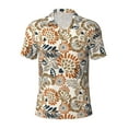 thumbnail image 1 of Balery Floral Paisley Printed Men’s Short Sleeve Polo Shirt, Midweight Men's Shirt,Golf Polo shirts -Large, 1 of 9