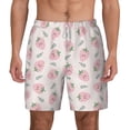 thumbnail image 1 of Balery Floral Strawberr Mens Swim Trunks Swim Shorts for Men Quick Dry Inseam Beach Shorts with Compression Liner Pocket-XX-Large, 1 of 9