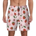 thumbnail image 1 of Balery Floral Strawberr Mens Swim Trunks Swim Shorts for Men Quick Dry Inseam Beach Shorts with Compression Liner Pocket-, 1 of 9