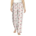 thumbnail image 1 of Balery Floral Strawberr print Women's Pajama Pants,Ultra Lightweight Pjs,Lounge Pant-Large, 1 of 9