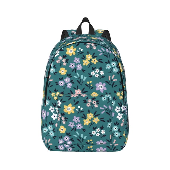 Balery Floral Vintage Canvas Backpack for Men and Women - Large Capacity, Durable Travel Laptop Bag for School, Work, Hiking, and Outdoor Activities