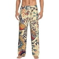thumbnail image 1 of Balery Floral With Birds And Fantasy Flowers print Men's Pajama Pants,Ultra Lightweight Pjs,Lounge Pant-X-Large, 1 of 9