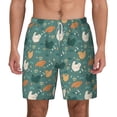 thumbnail image 1 of Balery Flowe Rooster Mens Swim Trunks Swim Shorts for Men Quick Dry Inseam Beach Shorts with Compression Liner Pocket-XX-Large, 1 of 9
