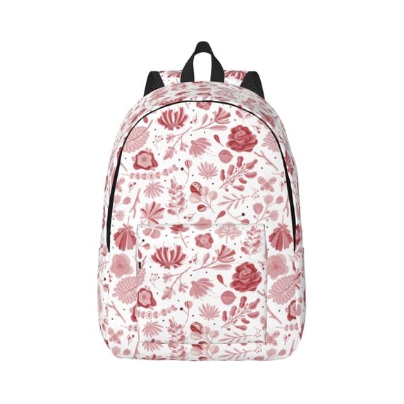 Balery Flower Leaves Vintage Canvas Backpack for Men and Women - Large Capacity, Durable Travel Laptop Bag for School, Work, Hiking, and Outdoor Activities