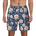 thumbnail image 1 of Balery Flower Mens Swim Trunks Swim Shorts for Men Quick Dry Inseam Beach Shorts with Compression Liner Pocket-XX-Large, 1 of 9