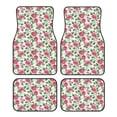 thumbnail image 1 of Balery Flower Pattern 4-Piece Floor Mats, Heavy-Duty Rubber Liners, Anti-Slip Design, All-Season Automotive Protection, Vehicles, Cars, Trucks, and SUVs, 1 of 5